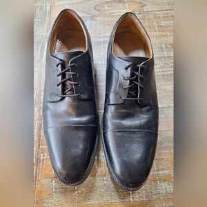 Cole Haan Mens Grand Os Black Leather Cap Toe Oxford Dress Shoes Size 11